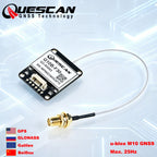 QUESCAN G10B-F30 UBX M10 GPS Module with Active Antenna Arduino ESP32 NMEA GPS GLONASS Galileo BeiDou QZSS Receiver GNSS Module