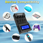 LiitoKala Lii-700 Universal 18650 AA AAA Charger, QC 12V 5A Fast Charge, Overcharge & Reverse Protection, 0V Battery Activation