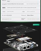 CPU Intel N3700 mini host 6W low power consumption X86-P1 soft routing quad core quad thread