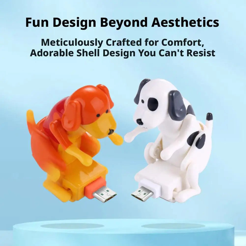 Cute Funny Dog Humping Phone Charging Cable Smartphone To Micro USB Type-C Data For Android Type-C Mobile Phone Charging