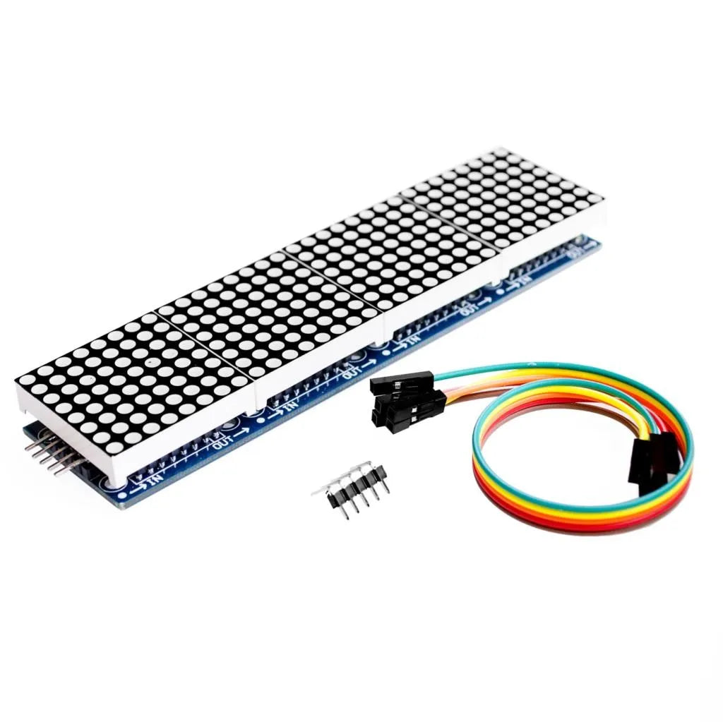 MAX7219 Dot Matrix Module Microcontroller 4 In One Display with 5P Line