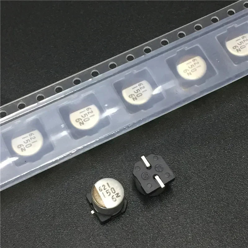 10Pcs/50Pcs 150uF 6.3V NACZ series 6.3x6.3mm 6.3V150uF Chip type SMD Audio Electrolytic Capacitor