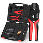 AMPCOM RJ45 Crimper Lan Tester Tool Set Ethernet Cable Stripper Punch Down Tool rj 45 rj11 Connectors 12 in 1 Cabling Repair Set