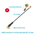 2PCS MMCX to Cable MMCX Male/Female to u.FL/RF-1 Male Plug Connector WIFI Antenna Jumper RG113 RF1.13 Pigtail