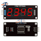0.56 inch 0.56" TM1637 4-Digit 7 Segments Digital Tube Clock Module 4 Bits Double Dots LED Display Screen Board for Arduino
