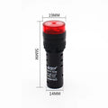 16mm/22mm AD16-22SM 12V 24V 110V 220V 380V Flash Signal Light Red LED Active Buzzer Beep Alarm Indicator Red Green Yellow Black