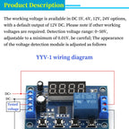 DC 5V Voltage Detection Relay Switch Board Charge and Discharge Protection Detection Upper and Lower Limit Alarm Control Module