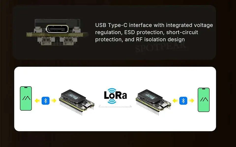 LoRa32-Heltec V4 ESP32-S3 LoRa SX1262 Development Board 863-928MHz Meshtastic For Arduino