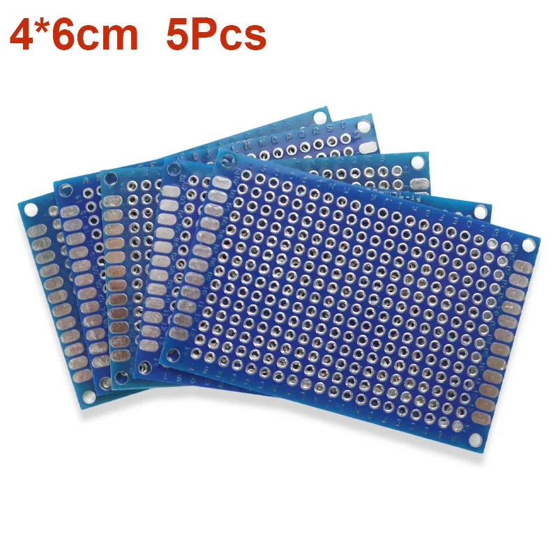 5/10Pcs Prototype BoardsBlue Circuit Perfboard 3x7cm 4x6cm 5x7cm 7x9cm Double Sided Circuit Boards DIY Electronic Kit  PCB New