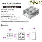 10Pcs Screw Fixing Solder-Free LED Strip Connector 2 Pin Quick Wire Connector For 8mm/10MM LED Light Strip Terminal Adapter