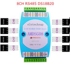 8 DS18B20 Temperature Acquisition Module / RS485 MODBUS RTU Communication Replace WP3066ADAM