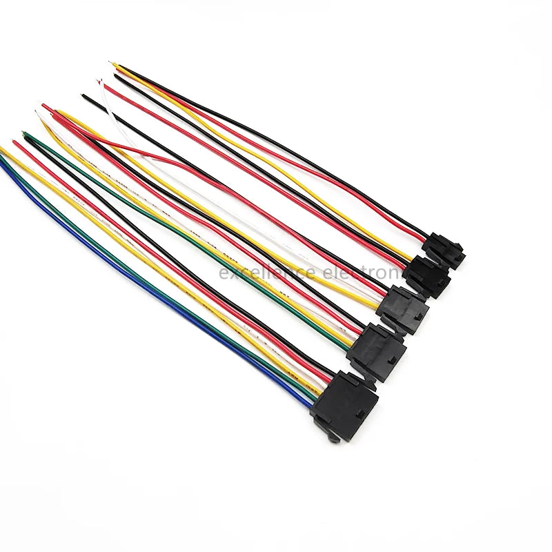 5PCS Micro-Fit 3.0mm Pitch Connector with 20AWG 20cm Cables Molex 3.0 Singlel Row 2/3/4/5/6Pin Male Female Air Docking Housing