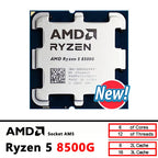 8500G AMD Ryzen 5 R5 8500G CPU Series 6-Core 3.8 GHz Socket AM5 65W AMD Radeon 760M Processor - 100-000000931 New but no fan