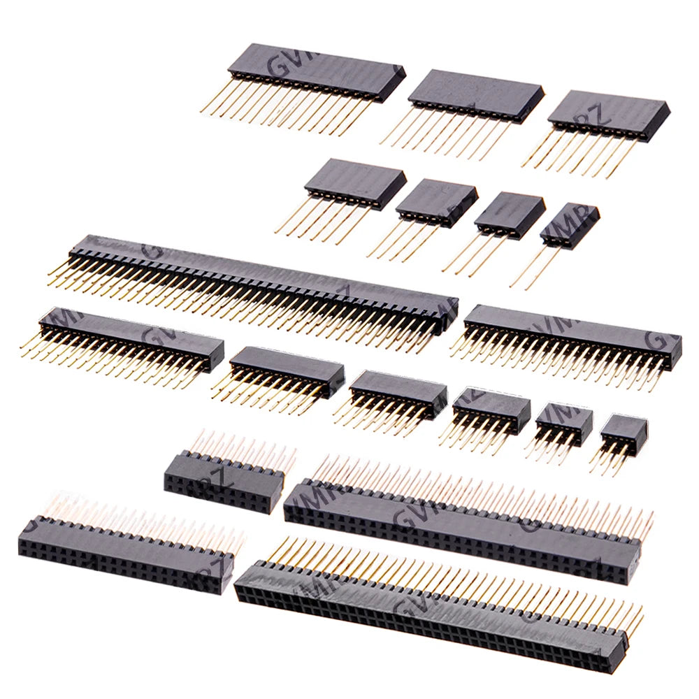 2/3/4/6/8/10/15 Pin 2.54 mm Stackable Long Legs Femal Header For Arduino Shield 2X10P/2X20P/2X32P/2X40P