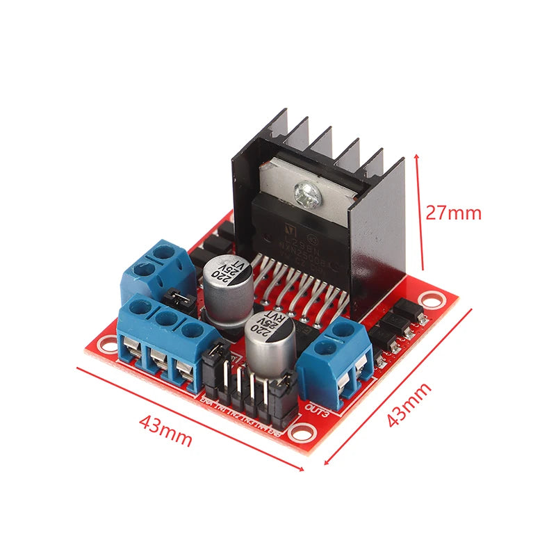 1PC 5V 2A L298N DC Motor Driver Module L298N Stepper Motor Smart Car Robot Breadboard High Power L298 DC Motor Driver