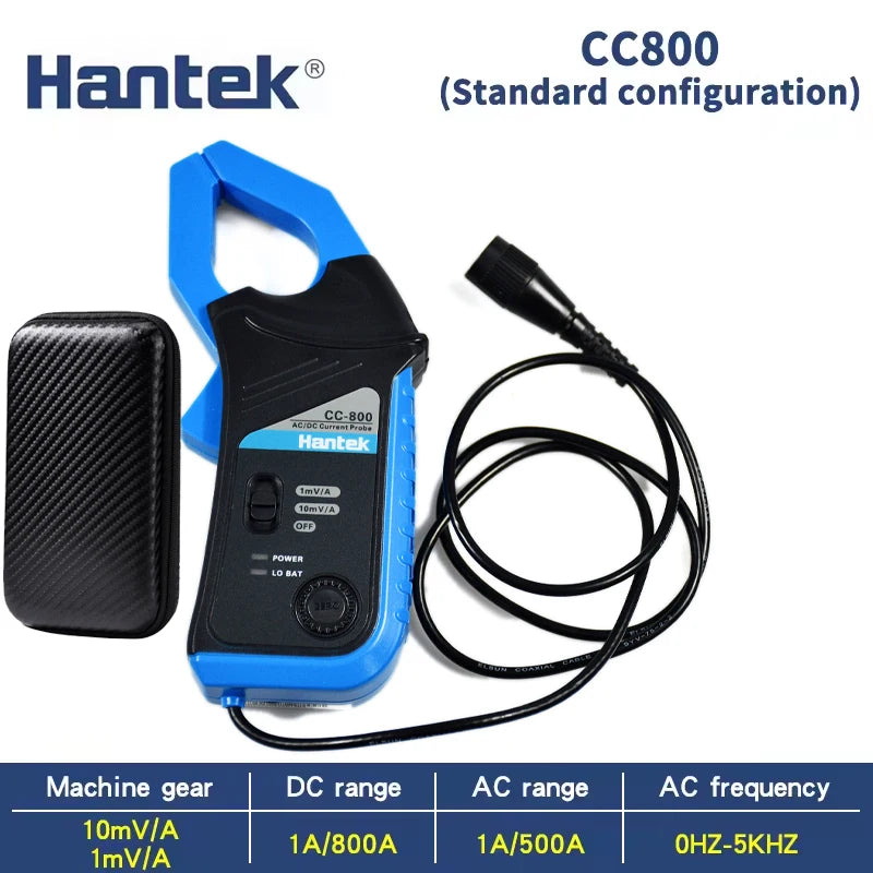 Hantek Oscilloscopes CC65 CC650 CC800 AC/DC Current Clamp Meter 20KHz 400Hz Bandwidth 1mV/10mA 65A/650A with BNC Plug