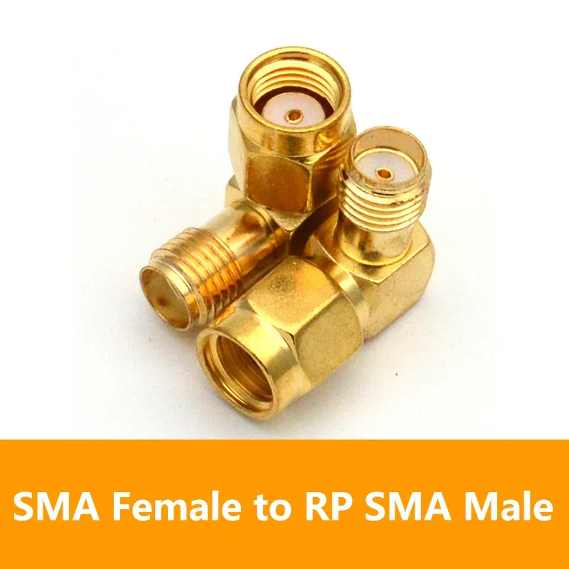 5/20PCS SMA  Adapter Male To Female Connector 90 Degree Coaxial Right Angle for 2G/3G/4G LTE Antenna/Extension