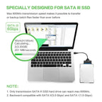 SATA to USB 3.0 / 2.0 Cable Up to 6 Gbps for 2.5 Inch External HDD SSD Hard Drive SATA 3 22 Pin Adapter USB 3.0 to Sata III Cord