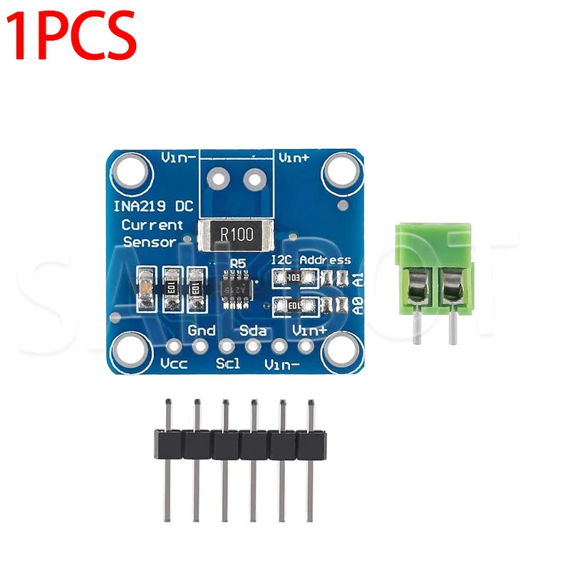 1-10PCS INA219 Module DIY 3V-5V IIC I2C MCU-219 Bidirectional Current Power Supply Monitoring Sensor Module