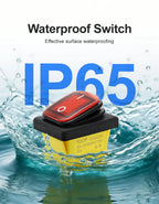 FILN Heavy Duty IP68 Waterproof LED Toggle Rocker Switch T8530A12V/220VRed/Blue/Green ON/OFF Ideal for Car & Marine Use