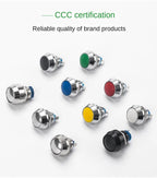 12mm Ball Round Head Metal Push Button Switch Waterproof Reset Self Locking Screw Welding Feet 3A Car Auto Horn Door Bell Swtich