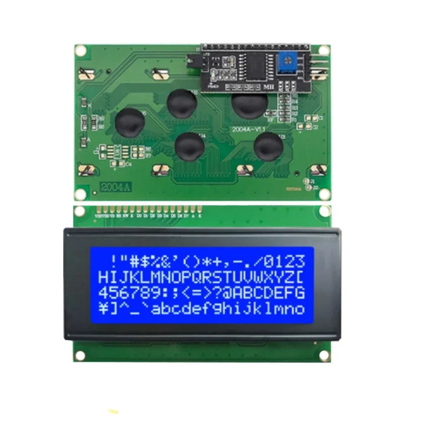 5V LCD Board 2004 20X4 Display Blue Yellow Screen LCD2004+I2C Board English Russian Cyrillic Font For 3D Printer IIC I2C Adpater