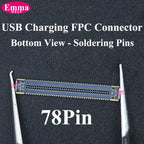 10pcs Charging FPC on MainBoard for Samsung A12 A22 A52 A55 A56 A13 A33 A34 A51 A71 A40 A80 A21S A05 A06 A07 FPC Connector Port