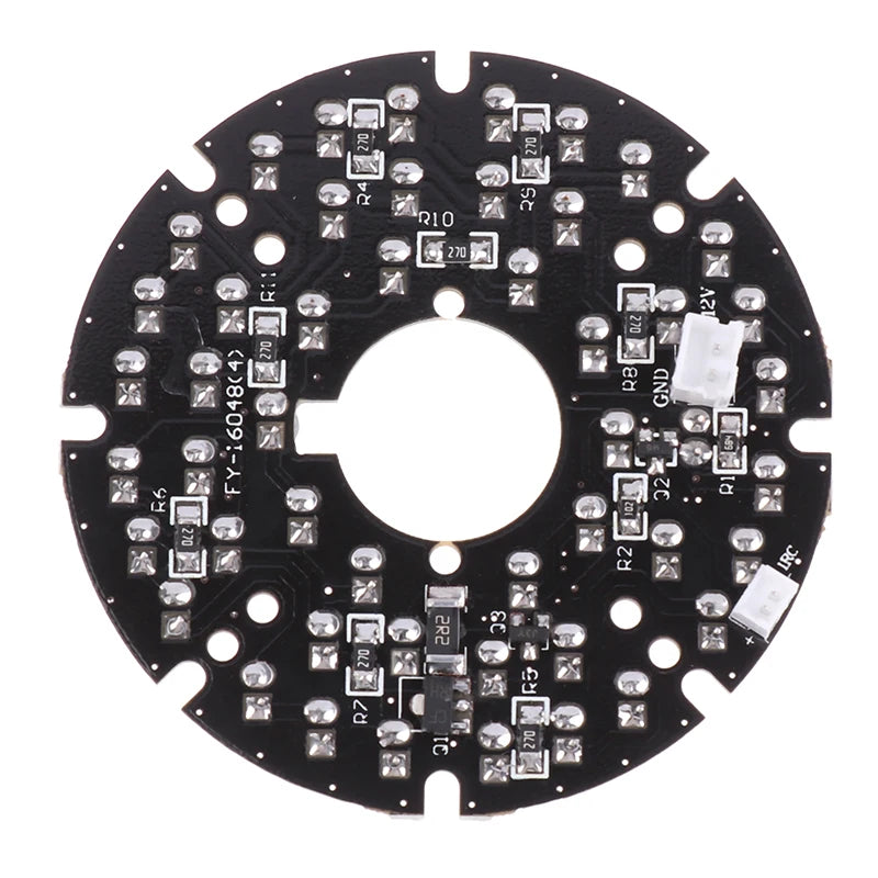 48PCS IR LED 850NM Illuminator Board – 60mm Night Vision Light for CCTV Surveillance Camera Housing, 50° Viewing Angle