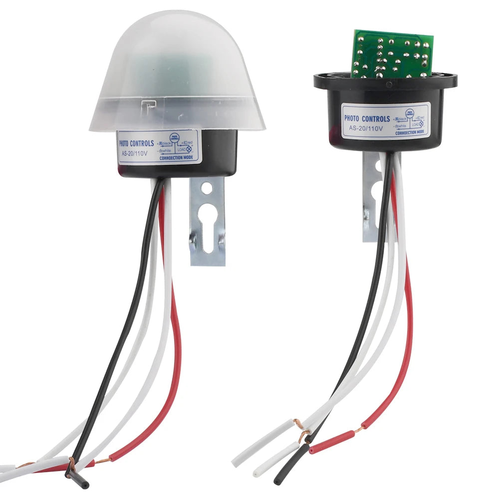 Waterproof Sensitive Auto Photo Switch AS-20 DC 12V AC 110V 220V 10A On/Off Photocell Street Light Switch Sensor Switch Tools