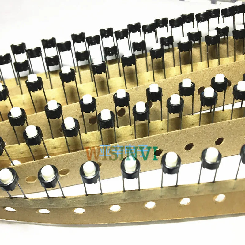 10-100PCS SKRGAED010 Tact Switch 6*6*5 White Touch Switch 6X6X5mm DIP Tactile Push Button Micro Switch Original