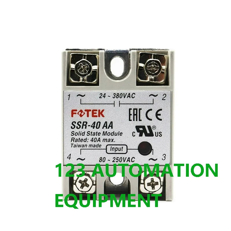 Authentic New FOTEK SSR-25AA 40AA 50AA 75AA-H  SSR-10AA 25AA 40AA 50AA 75AA Solid State Relays 10A 25A 40A 50A 75A Relay Module