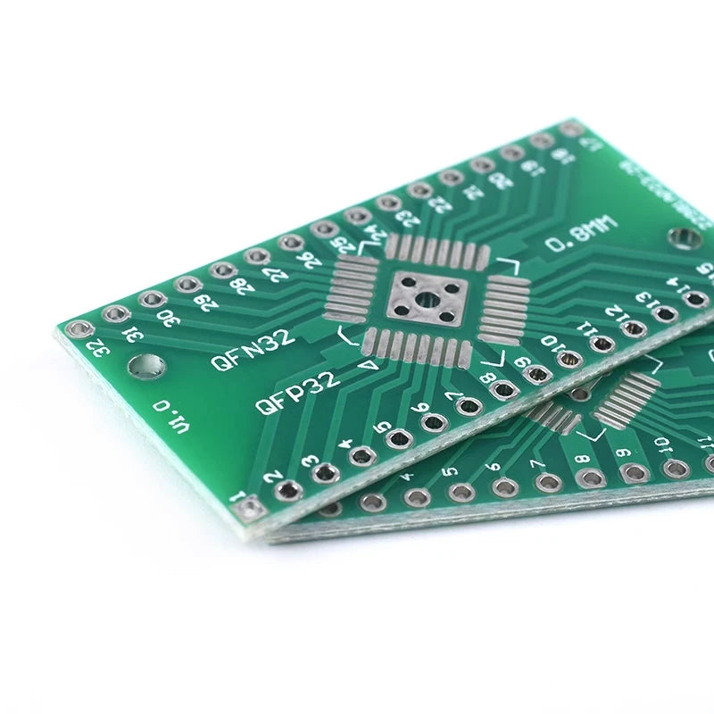 10pcs QFN32 QFP32 adapter board SMT to DIP 0.8/0.65mm spacing adapter board