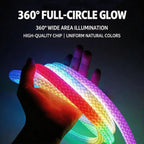 360 Glow Round RGB Neon LED Woven Strip Light 24key Bluetooth APP Remote Control 5V USB WS2812B Music Sync Waterproof Rope Decor