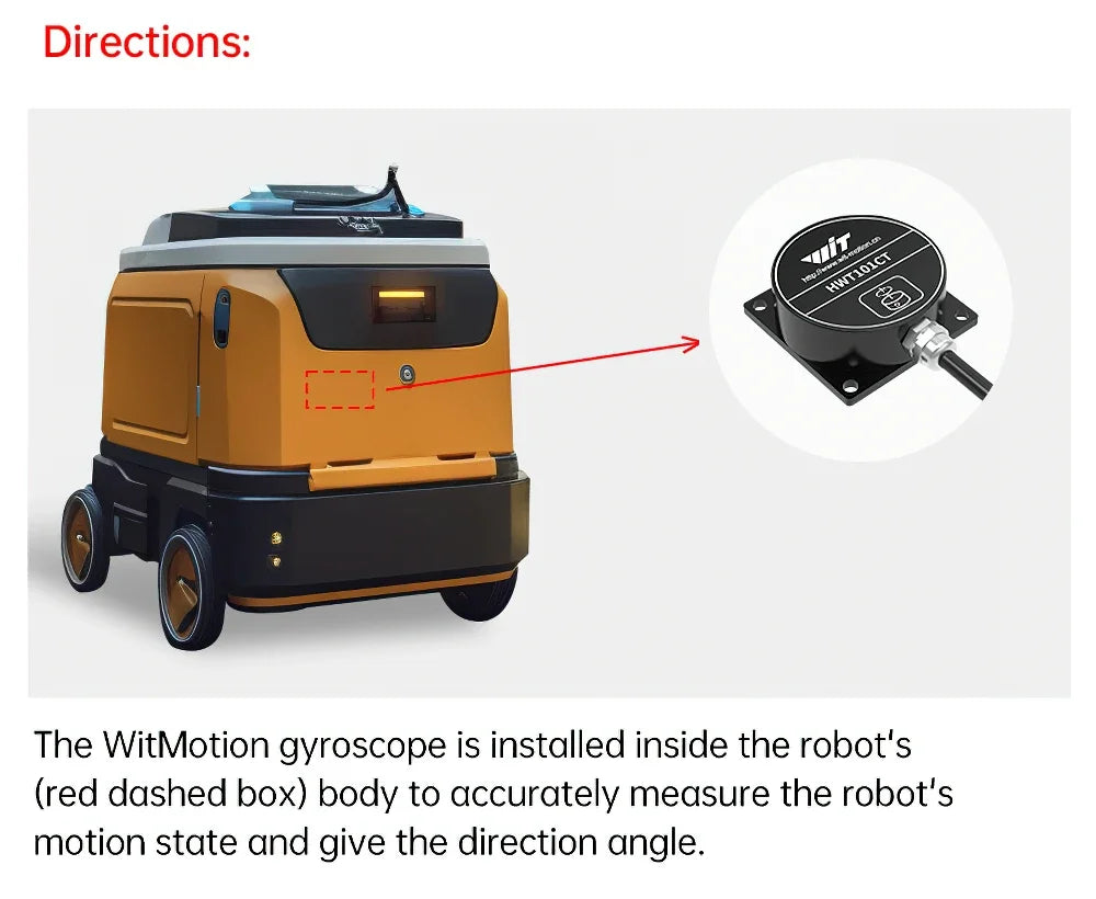 WitMotion HWT101CT High Precision Z-Axis Gyroscope Angle Sensor MEMS Inclinometer axis no drift Module for Robot ROS Drone AGV