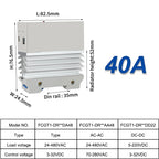 10A 25A 40A 60A 80A 100A Single Phase Slim SSR Solid State Relay With Heat Sink Industrial Relay DIN Rail Mount