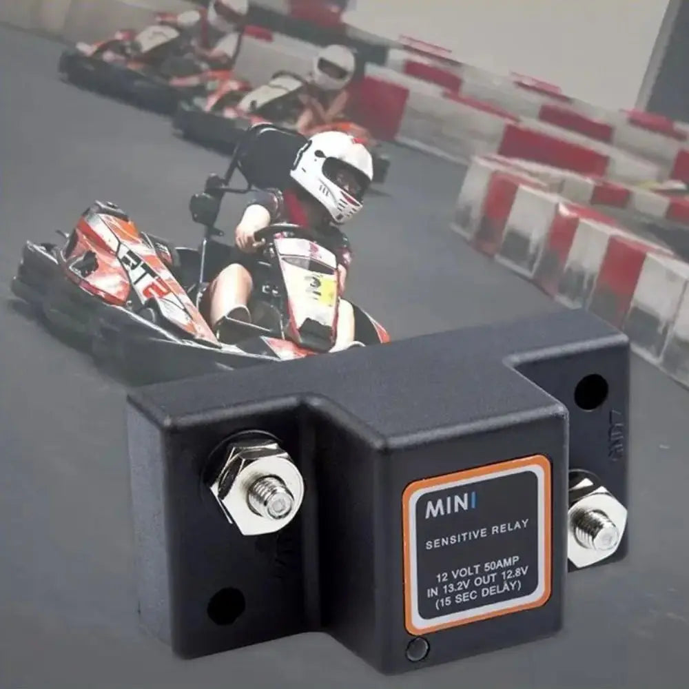 Dual Battery Isolator Waterproof Mini Voltage Sensitive Relay 12V 50A Voltage Sensitive Relay for Camper RV Yacht Auto
