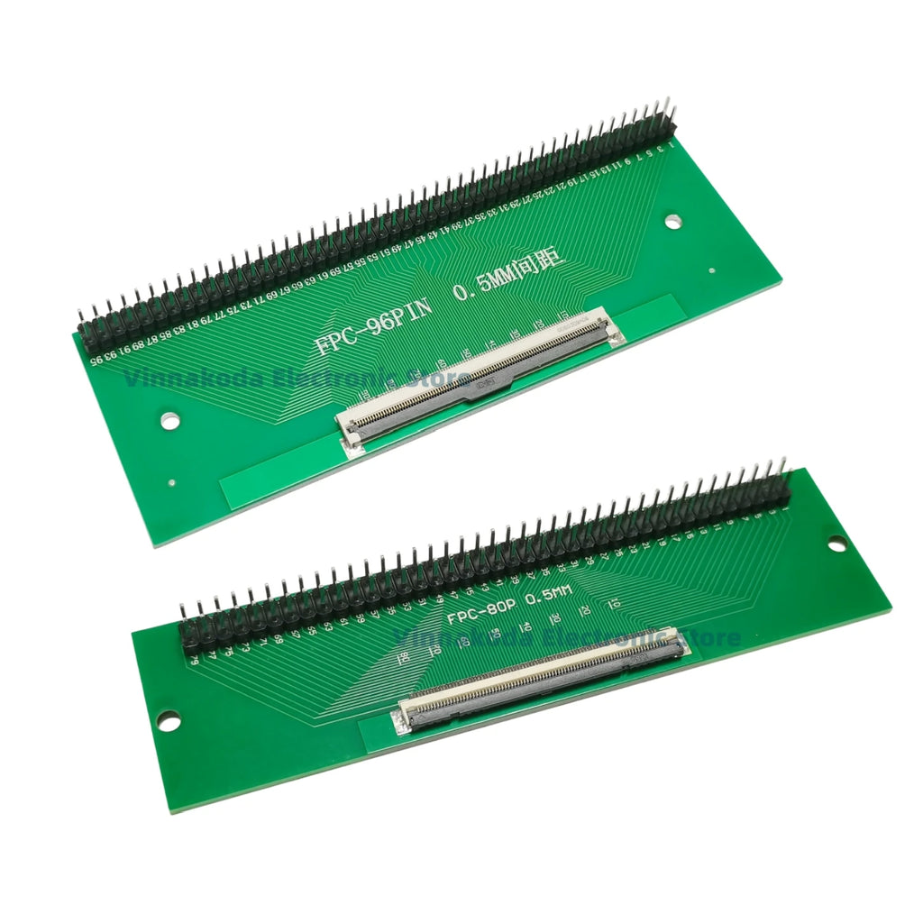 1PCS FFC/FPC Conversion Board 0.5mm Connector to 2.54MM Double Row Bent Pins 4/10/14/15/16/22/26/30/32/36/42/45/60/64/68/80/96P