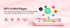 16GB/80GB  MP3 Player Android 9.0 with Bluetooth and WiFi, 4.0-inch with speakers, FM radio, eBooks, capacity up to 512GB