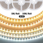 5mm 8mm Led Strip Light RA98 10mm PCB 2700K 3000K 3500K 4000K 5000K 6000K 5m 10m 24V 2835 120 240 LEDs Flexible Tape Lighting