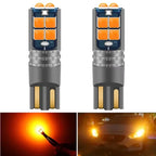 2pcs High Quality T10 W5W Super Bright Car Interior Reading Dome Light Marker Lamp 168 194 LED Auto Wedge Parking Bulbs Orange