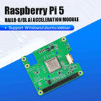 Raspberry Pi 5 AI Kit Hailo-8 and Hailo-8L Accelerator Module 13Tops/26Tops with PCIe to M.2 Board