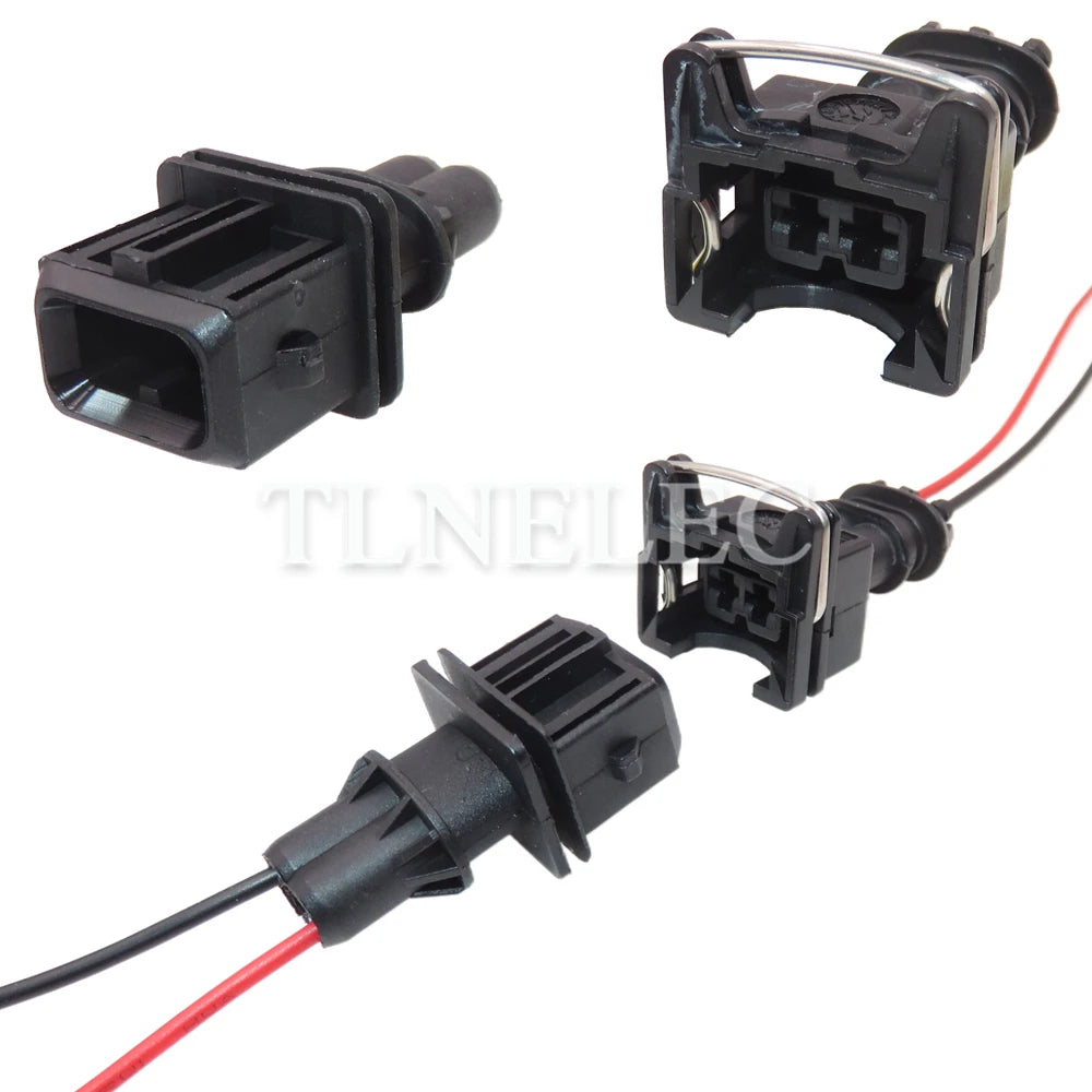 2 Pin Way Automobile Wire Cable Connector With Wires Auto Fuel Spray Nozzle Sealed Sockets 282189-1 282762-1