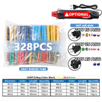 Heat Shrink Tube Kit with Optional Heat Gun Electrical Wire Cable Waterproof Insulation Dual Wall Shrink Tubing for Cable Repair