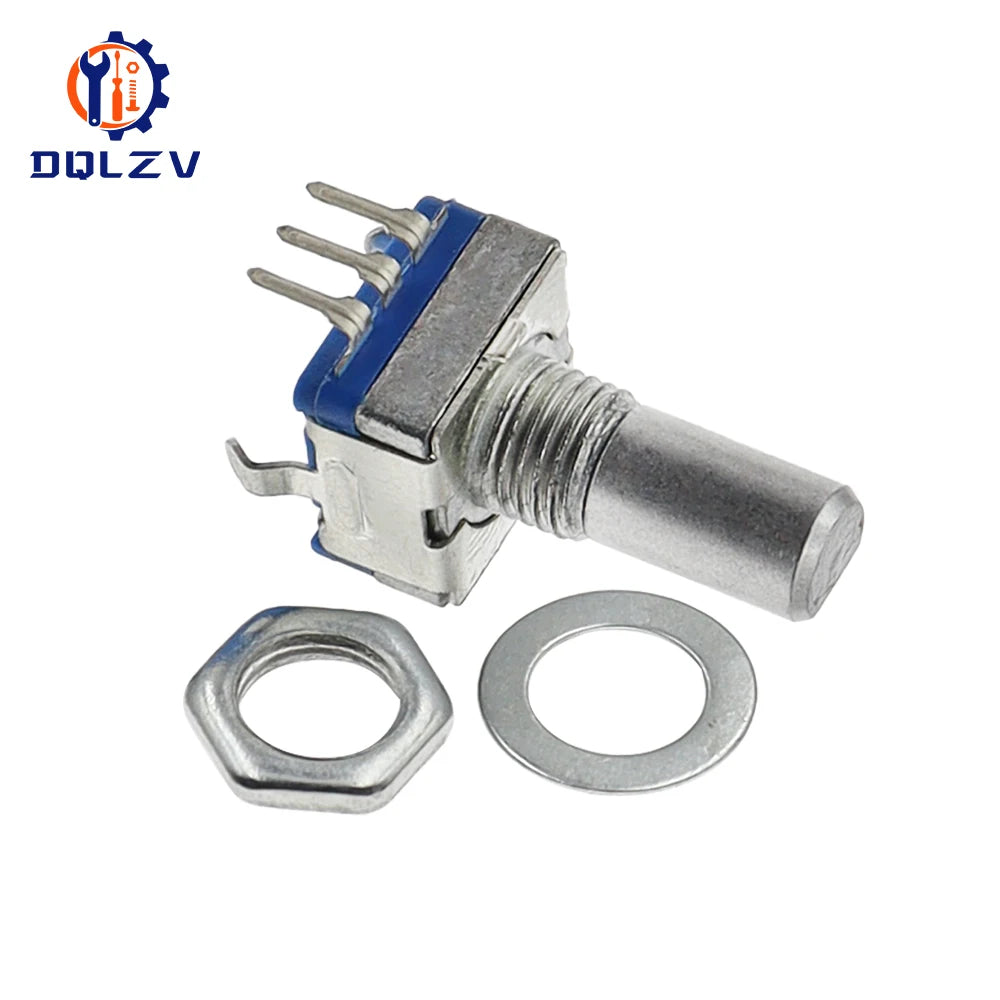 EC11 Audio Adjustment Encoder 20 Position Rotary Encoder Code Switch 3Pin Plug-in Type 15mm Half Shaft