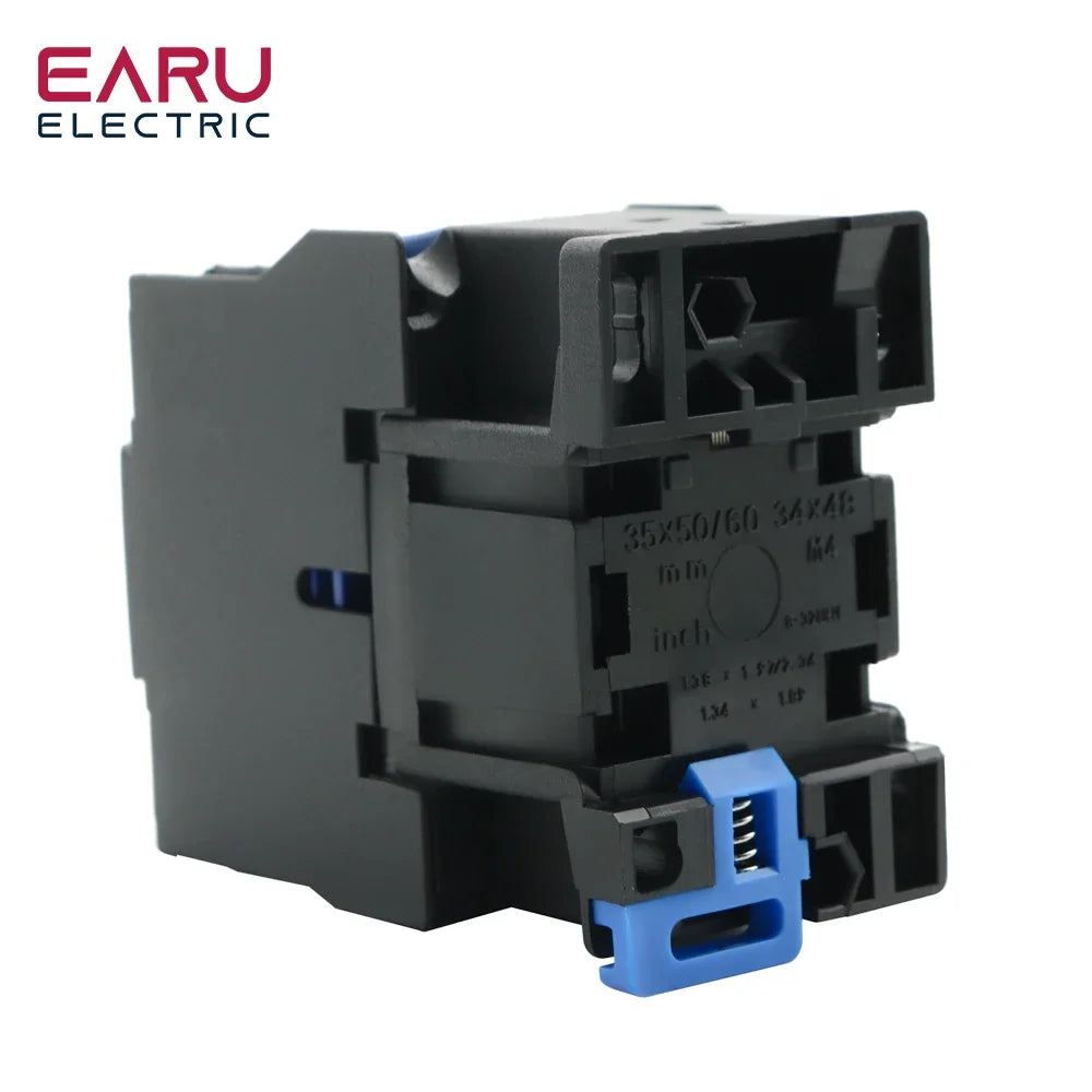 EARU Three Phase LC1 CJX2-1810 18A NO Coil Voltage AC Contactor 380V 220V 110V 24V 50/60Hz Din Rail Mount 3Pole+1NO Normal Open
