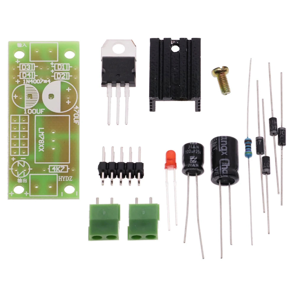 1/5/10PCS DIY KIT LM7805 L7805 DC/AC Three Terminal Voltage Regulator Power Supply Module 5V 6V 9V 12V Output Max 1.2A