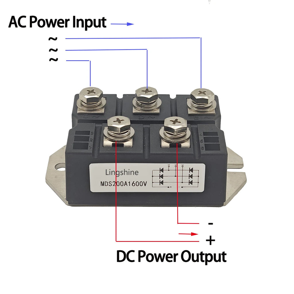 Three Phase MDS 100A 150A 160A 200A 250A Three Phase Rectifier Bridge Module 1600V Induction Cooker