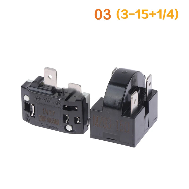 PTC Starter Relay Refrigerator Starter Relay Refrigerator Overload Protector Compatible with LG Refrigerator Compressor,Freezers