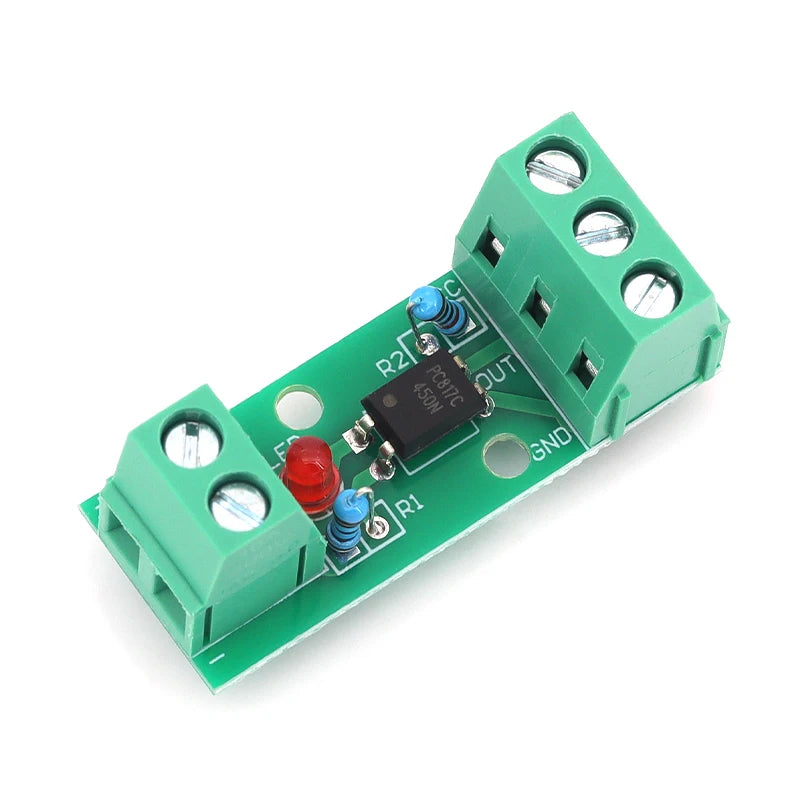 1/5/10PCS 1Channel Way Optocoupler Isolation Module PC817 3V-5V 12V 24V Photoelectric Isolator Rail Holder PLC Drive Motor Board