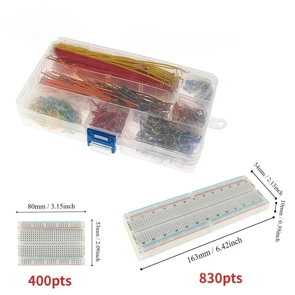 MB-102 MB102 Breadboard Kit 400 830 Point Prototype Board+840pcs U-Shape Solderless Bread Board Jumper Wires DIY Kits